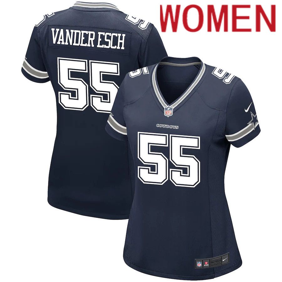 Women Dallas Cowboys #55 Leighton Vander Esch Nike Navy Game Player NFL Jersey->women nfl jersey->Women Jersey